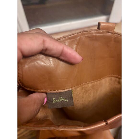 Sam Edelman Cognac Leather Knee-High Riding Boots | Gold Logo Detail | Women’s 9 - Picture 4 of 8